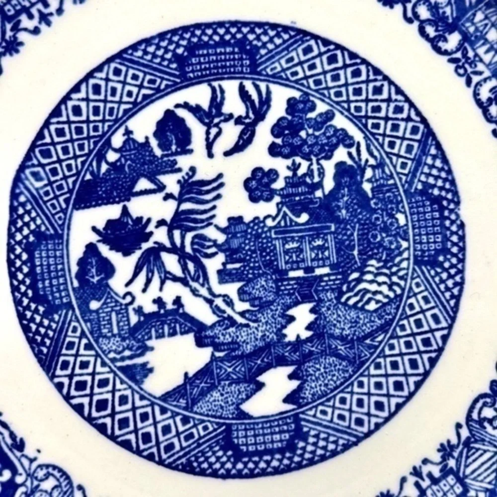 Vintage Blue Willow 7” Plate Set of 3